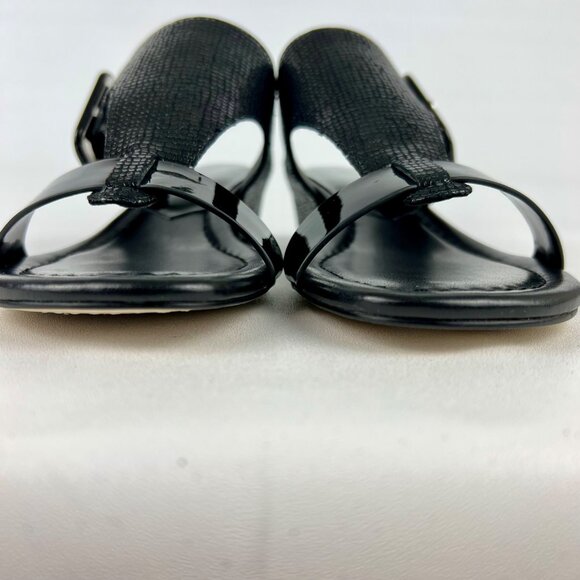 Donald Pliner Womens Ofelia Wedge Sandals Black Python Print size 8.5M - Picture 6 of 16